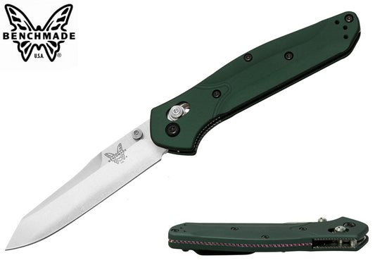 Benchmade 940 Osborne AXIS 3.4" CPM-S30V Folding Knife with Green Aluminium Handle