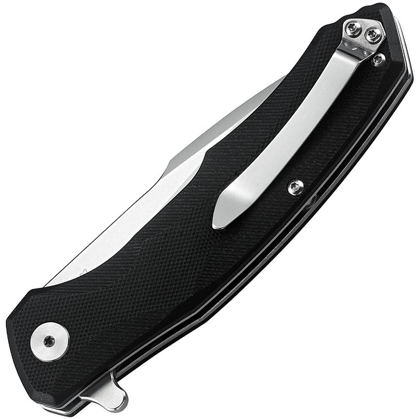 Bestech Warwolf 3.5" D2 Black G10 Folding Knife with Two-Tone Satin/Stonewashed Blade BG04A