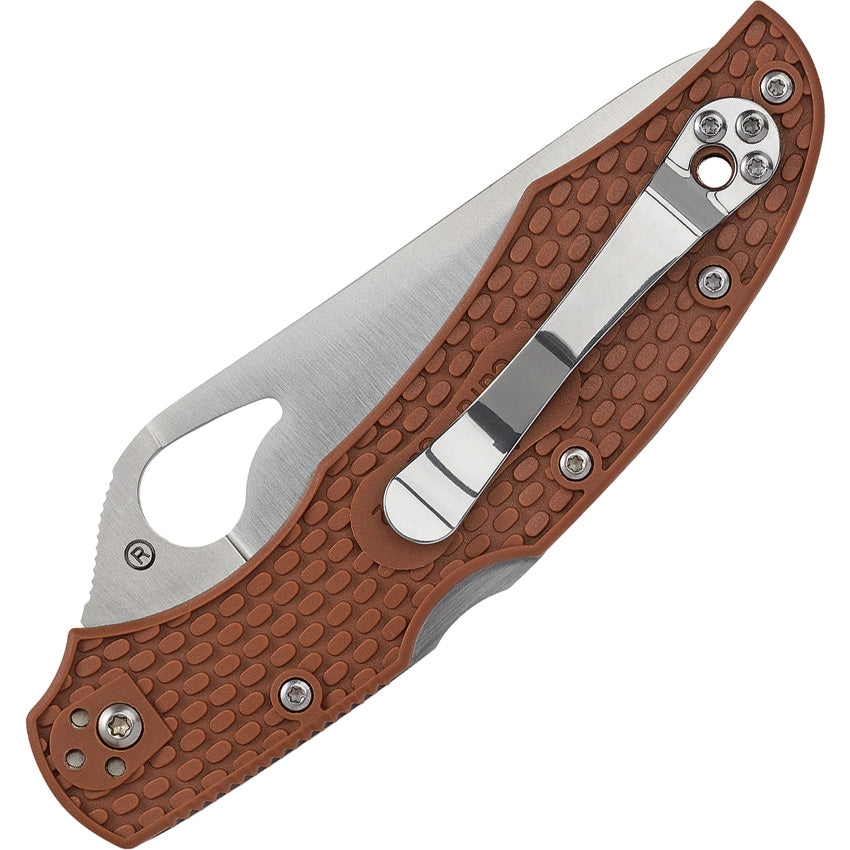 Spyderco Byrd Cara Cara 2 Brown FRN Folding Knife BY03PBN2