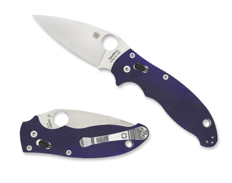 Spyderco Manix 2 CPM S110V Dark Blue G-10 Folding Knife C101GPDBL2