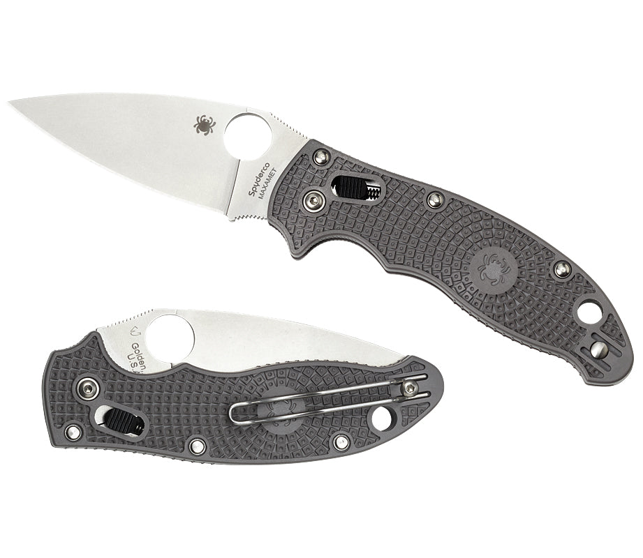 Spyderco Manix 2 3.37" Maxamet Grey FRCP Folding Knife C101PGY2