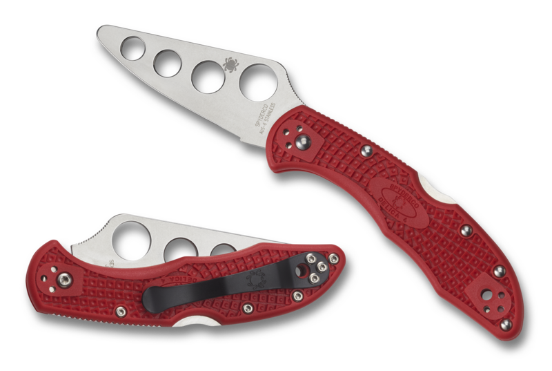 Spyderco Delica 4 Red FRN-10 Folding TRAINER Knife C11TR