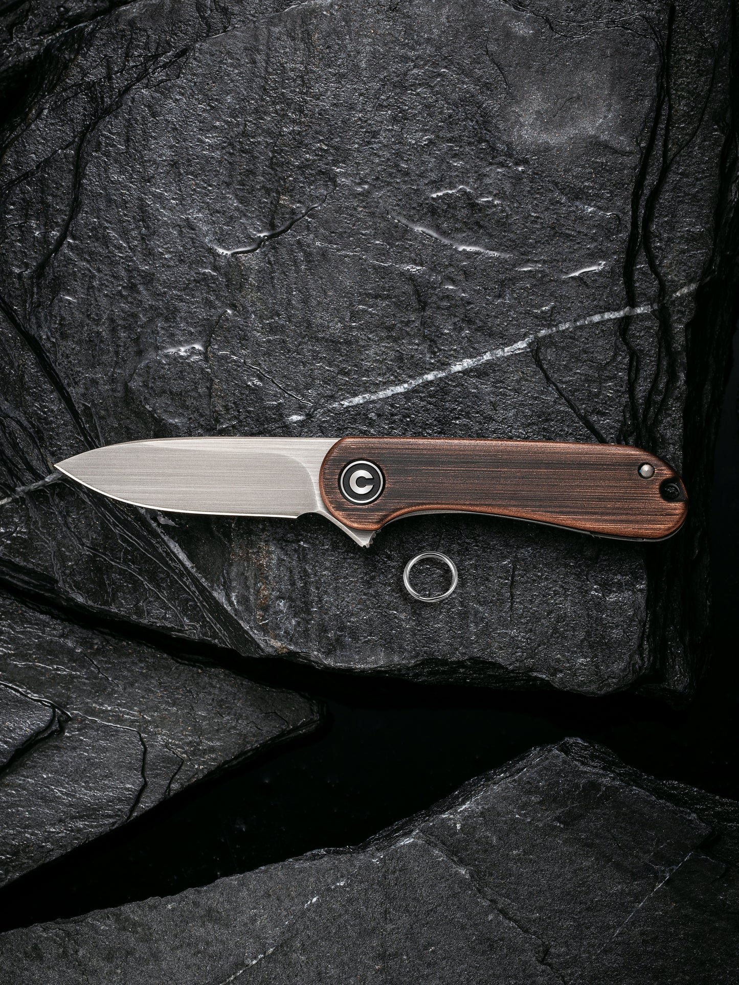 Civivi Mini Elementum 1.83" Sandvik 14C28N Copper Folding Knife C18062Q-2