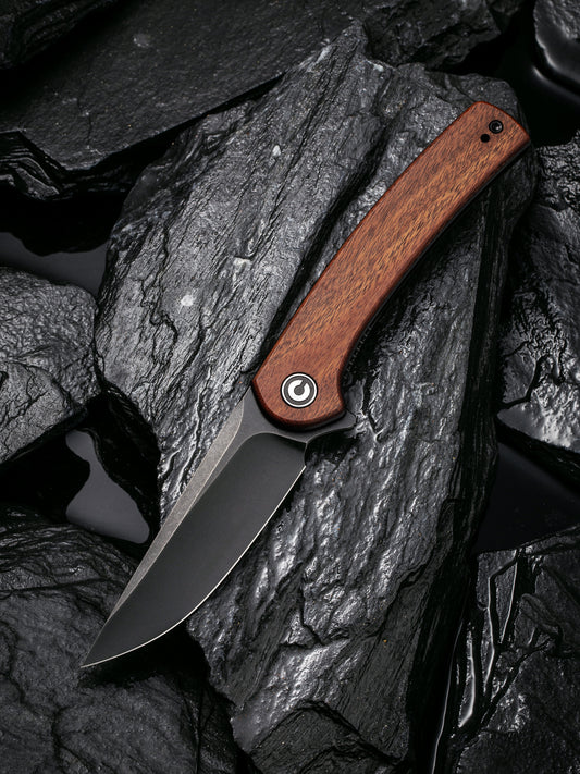 Civivi Mini Asticus 3.25" 10Cr15CoMoV Guibourtia Wood Folding Knife C19026B-5