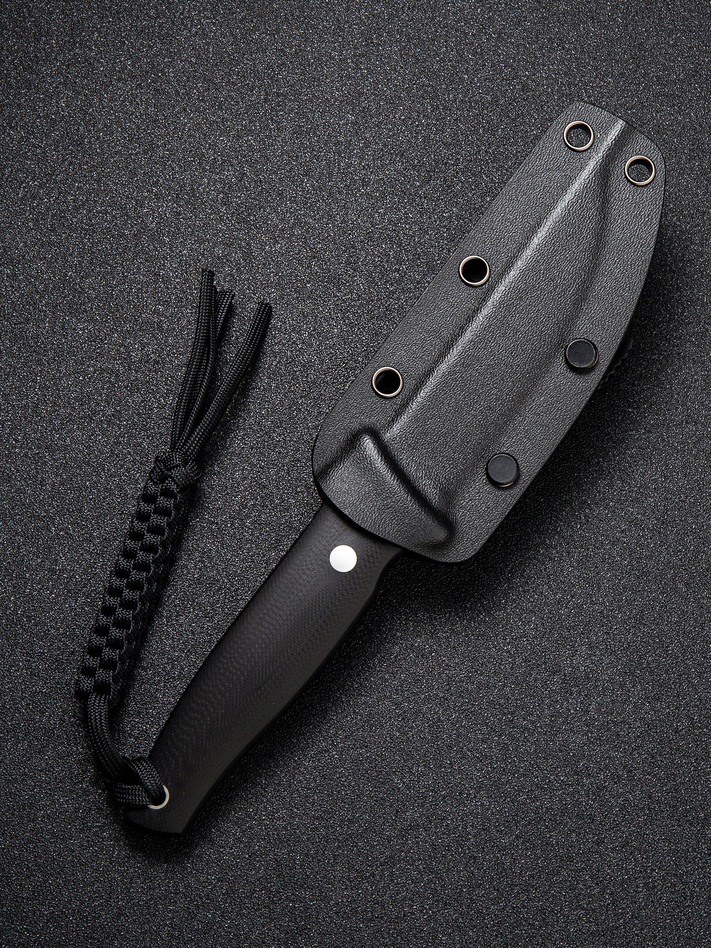 Civivi Tamashii 4.07" Black Stonewashed D2 Black G10 Fixed Blade Knife by Bob Terzuola C19046-3