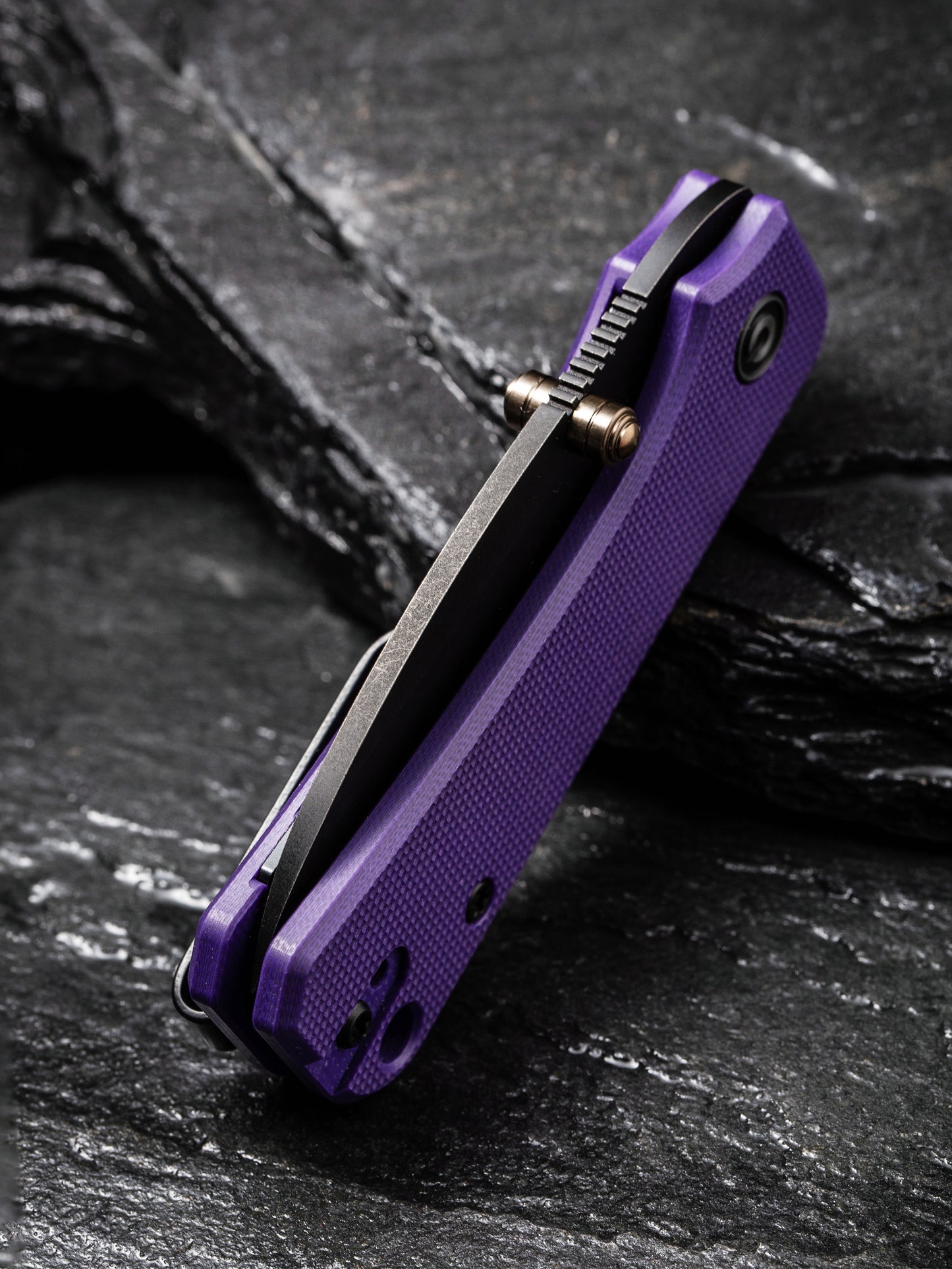 Civivi Baby Banter 2.34" Black Nitro-V Purple G10 Folding Knife C19068S-4