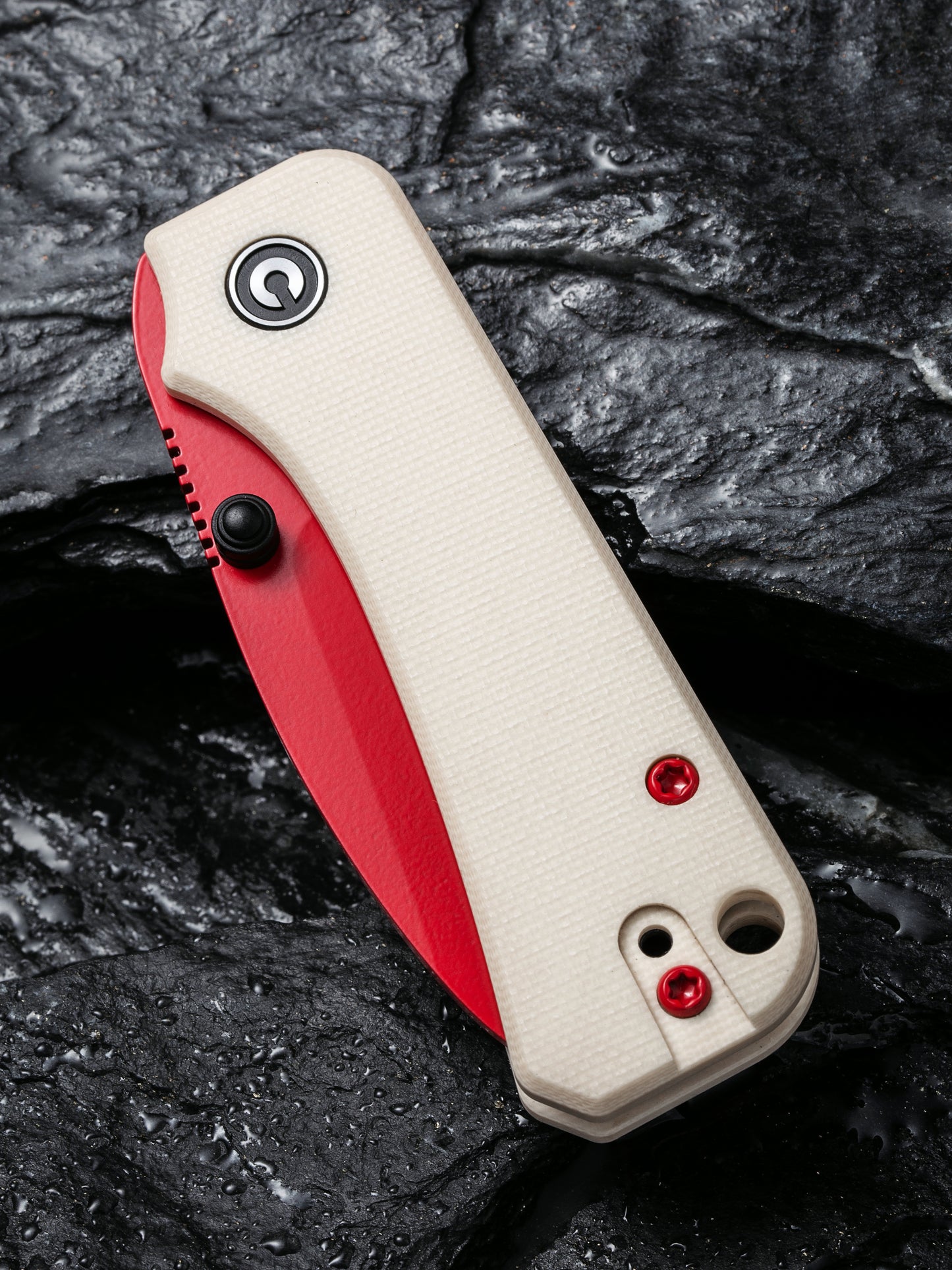 Civivi Baby Banter 2.34" Red Nitro-V Ivory G10 Folding Knife C19068S-7