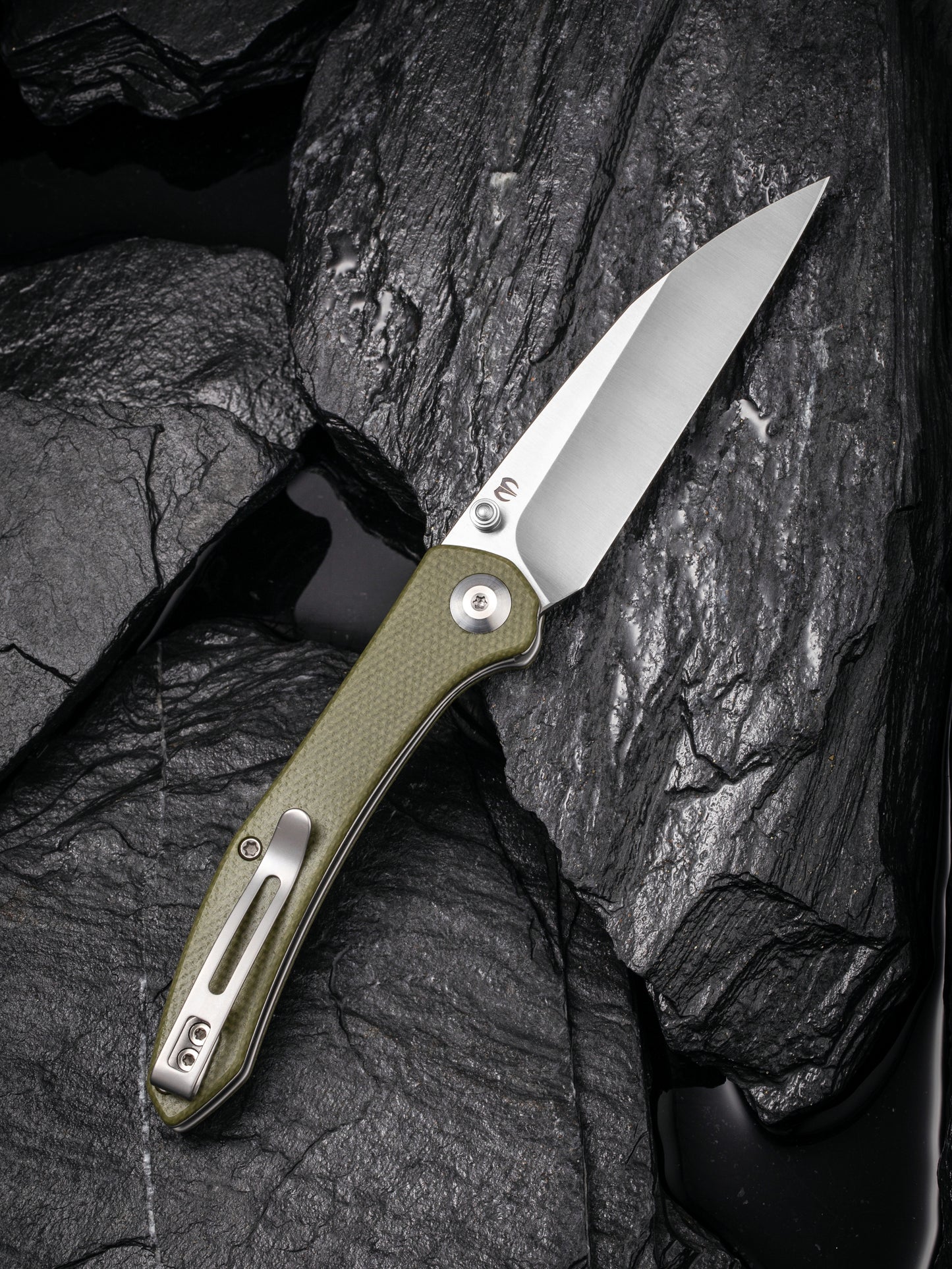 Civivi Hadros 3.35" 10Cr15CoMoV Olive Green Micarta Folding Knife C20004-3