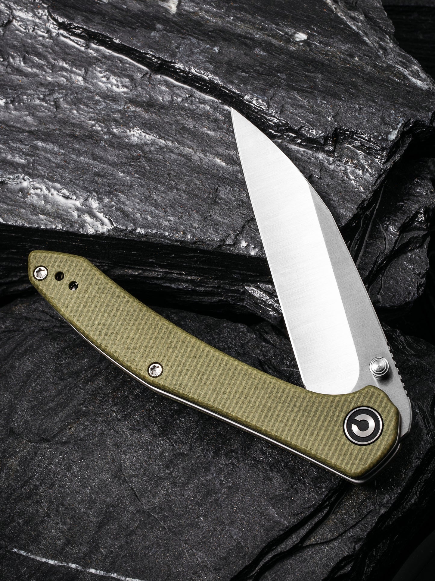 Civivi Hadros 3.35" 10Cr15CoMoV Olive Green Micarta Folding Knife C20004-3