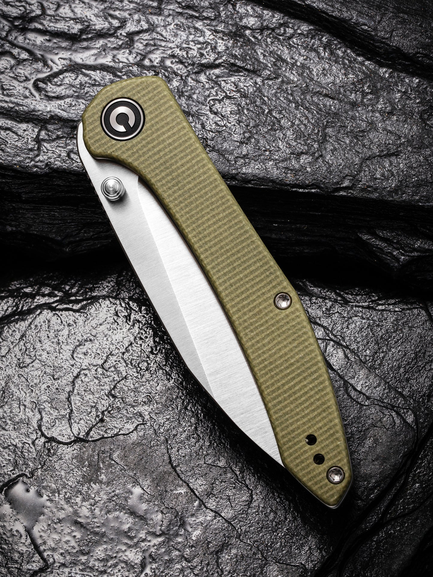 Civivi Hadros 3.35" 10Cr15CoMoV Olive Green Micarta Folding Knife C20004-3