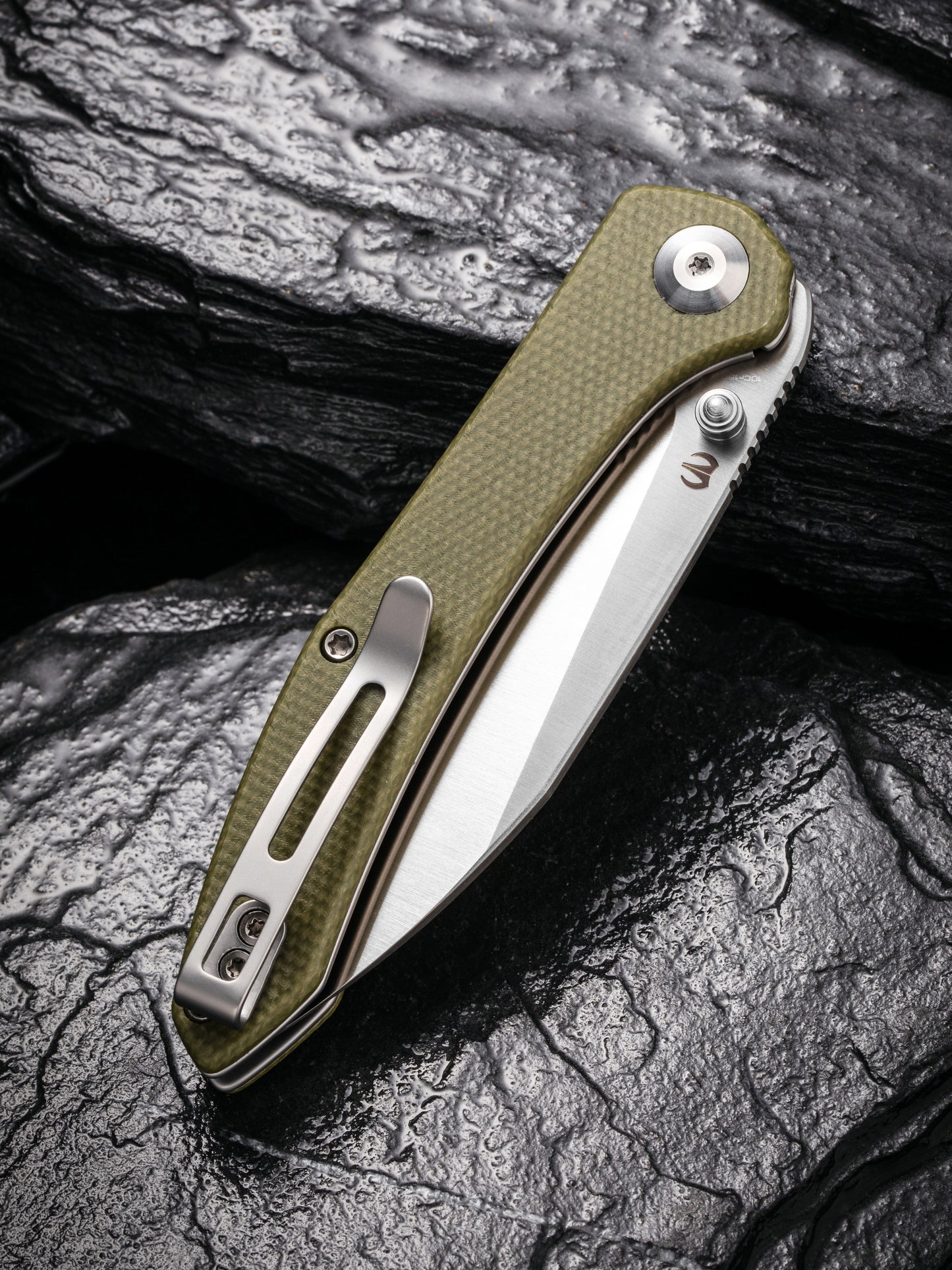 Civivi Hadros 3.35" 10Cr15CoMoV Olive Green Micarta Folding Knife C20004-3