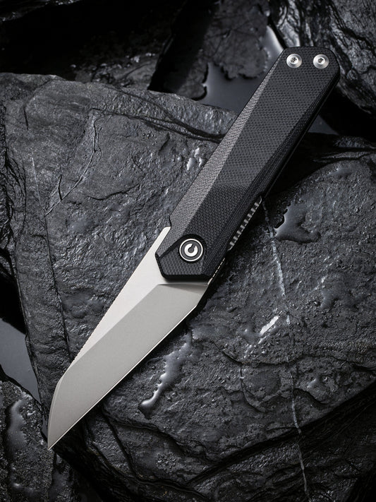 Civivi Ki-V Plus 2.52" Nitro-V Black G10 Linerlock Folding Knife by Ostap Hel C20005B-1