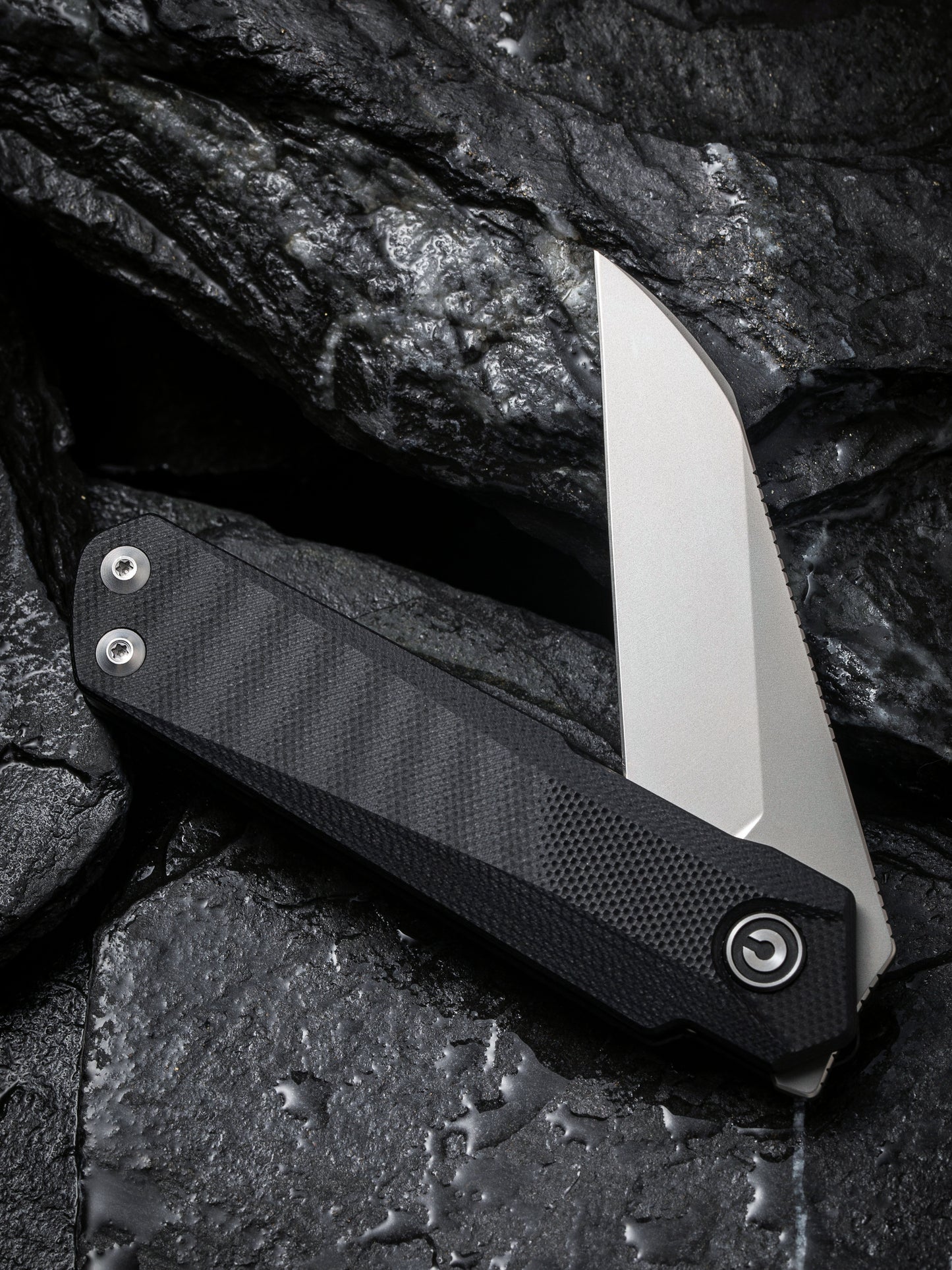 Civivi Ki-V Plus 2.52" Nitro-V Black G10 Linerlock Folding Knife by Ostap Hel C20005B-1