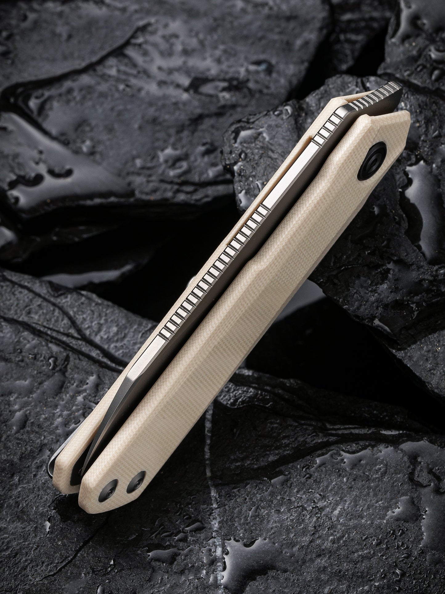 Civivi Ki-V Plus 2.52" Nitro-V Ivory G10 Linerlock Folding Knife by Ostap Hel C20005B-2