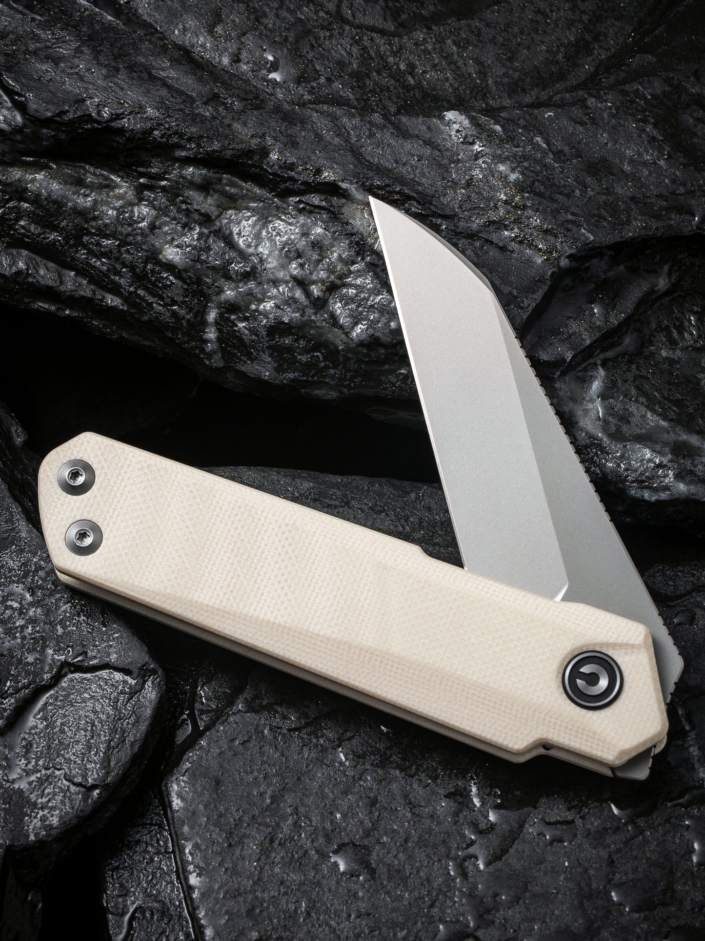 Civivi Ki-V Plus 2.52" Nitro-V Ivory G10 Linerlock Folding Knife by Ostap Hel C20005B-2