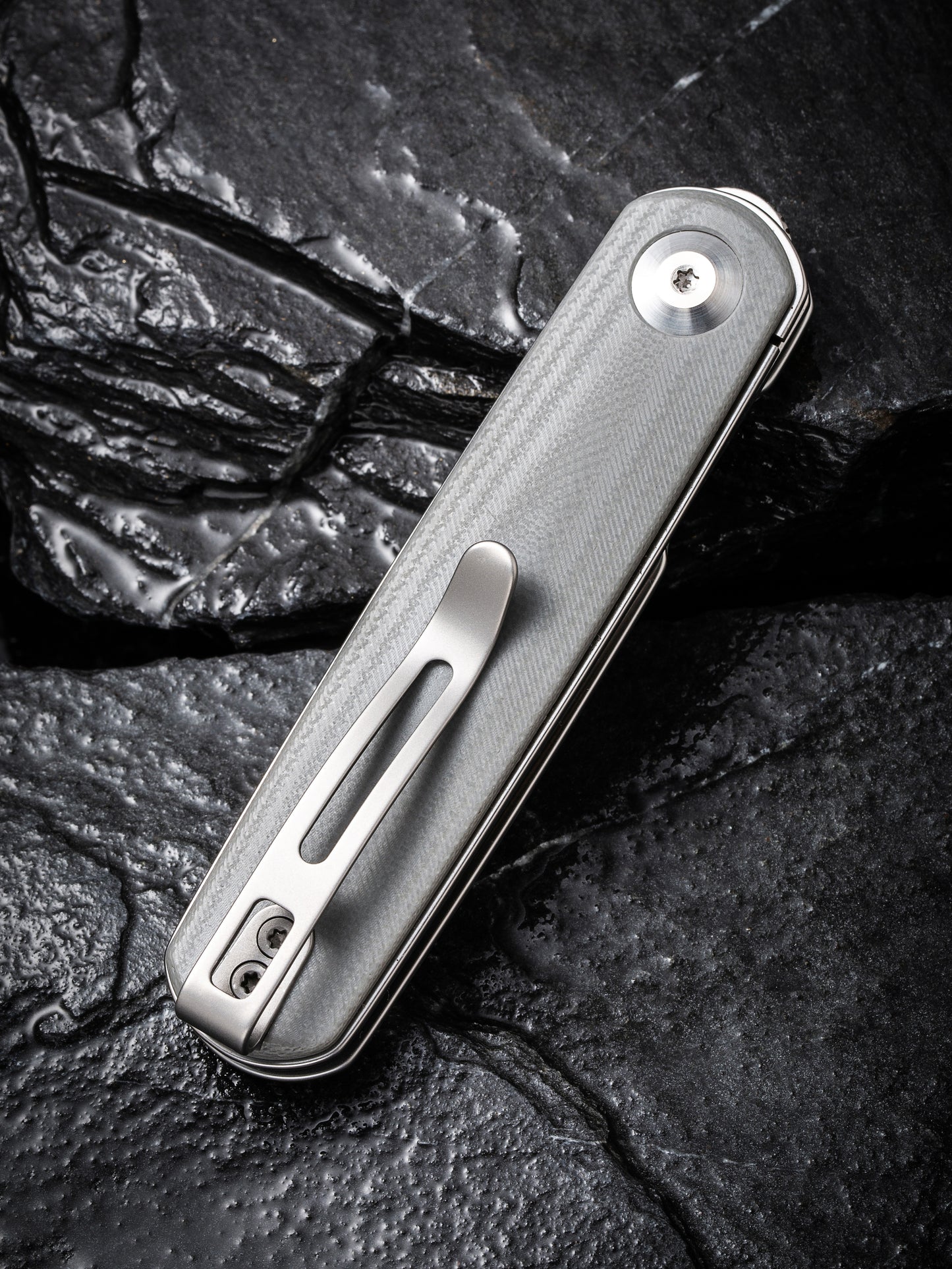 Civivi Lumi 2.56" Sandvik 14C28N Gray G10 Folding Knife by Justin Lundquist C20024-2