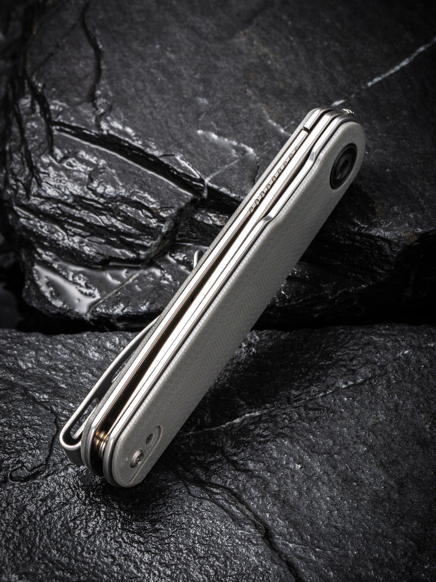 Civivi Lumi 2.56" Sandvik 14C28N Gray G10 Folding Knife by Justin Lundquist C20024-2