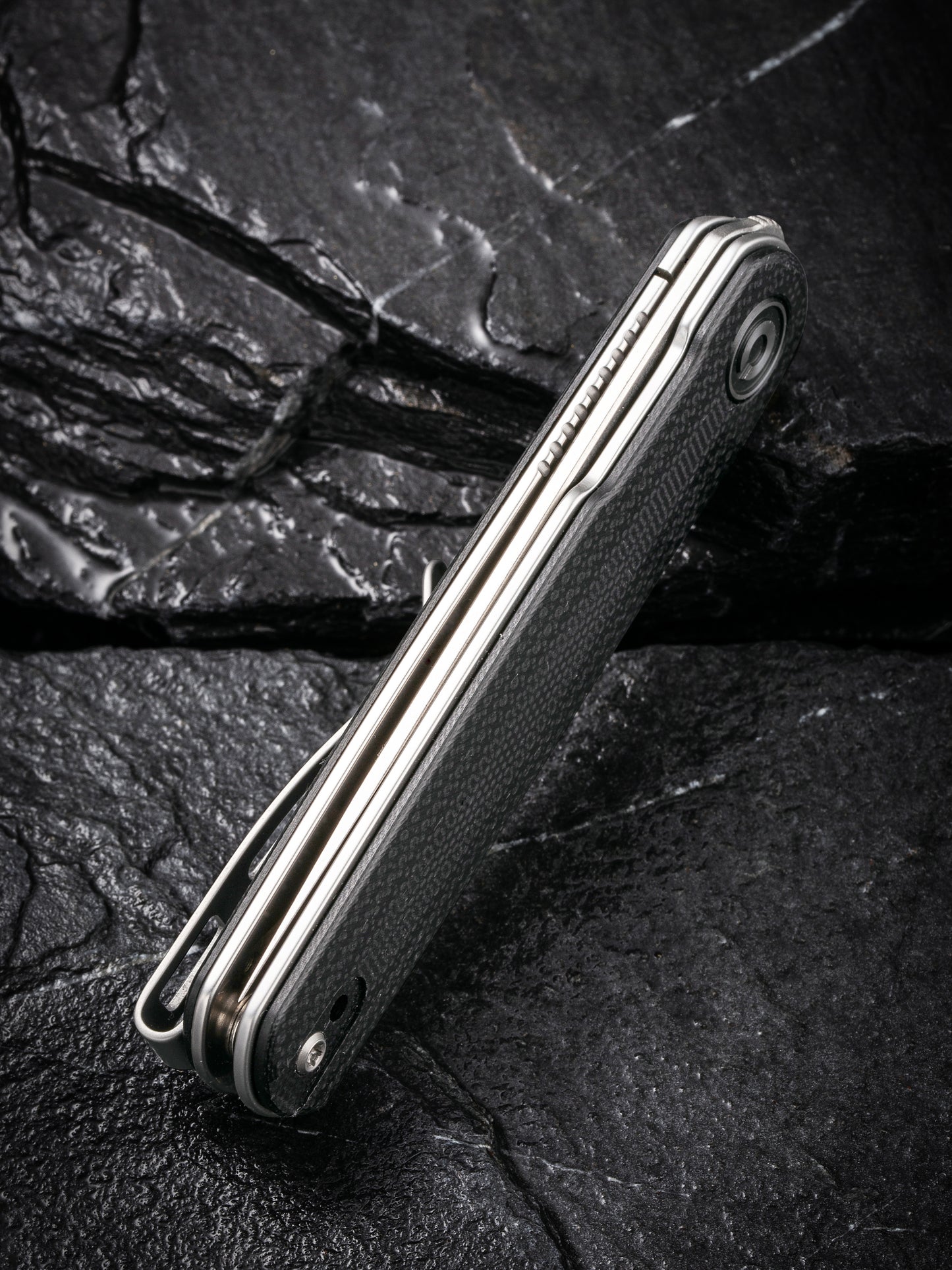Civivi Lumi 2.56" Sandvik 14C28N Black G10 Folding Knife by Justin Lundquist C20024-3