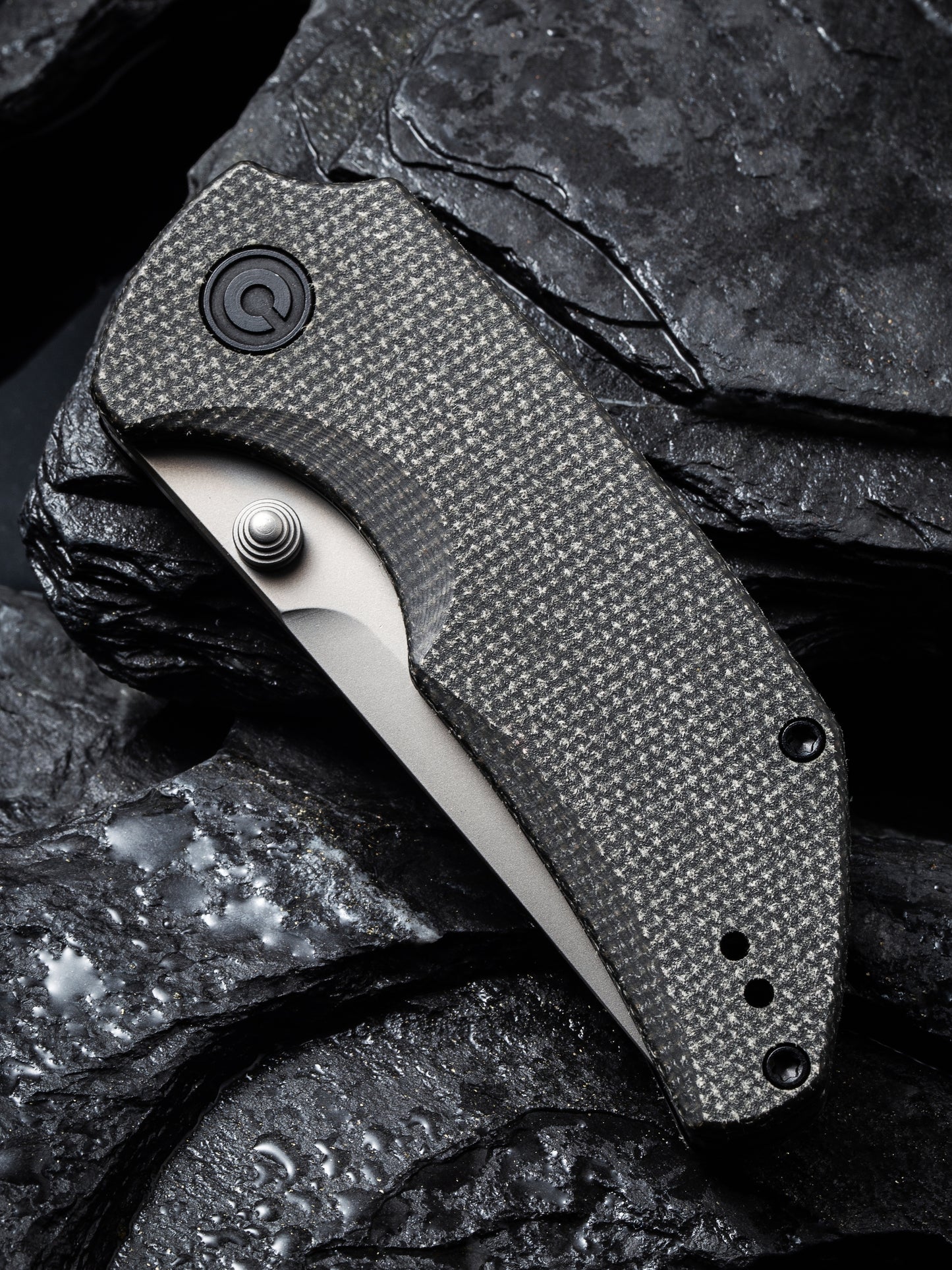 Civivi Thug 2 2.69" Nitro-V Dark Green Micarta Folding Knife by Matthew Christensen C20028C-3