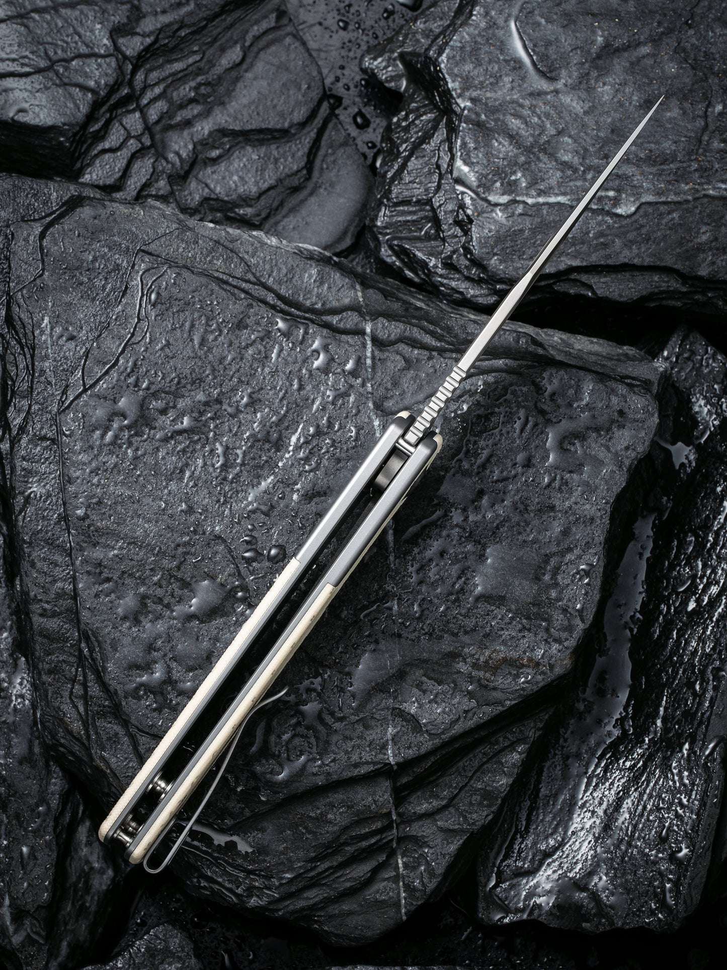 Civivi Cachet 3.48" Sandvik 14C28N Ivory G10 Folding Knife C20041B-2