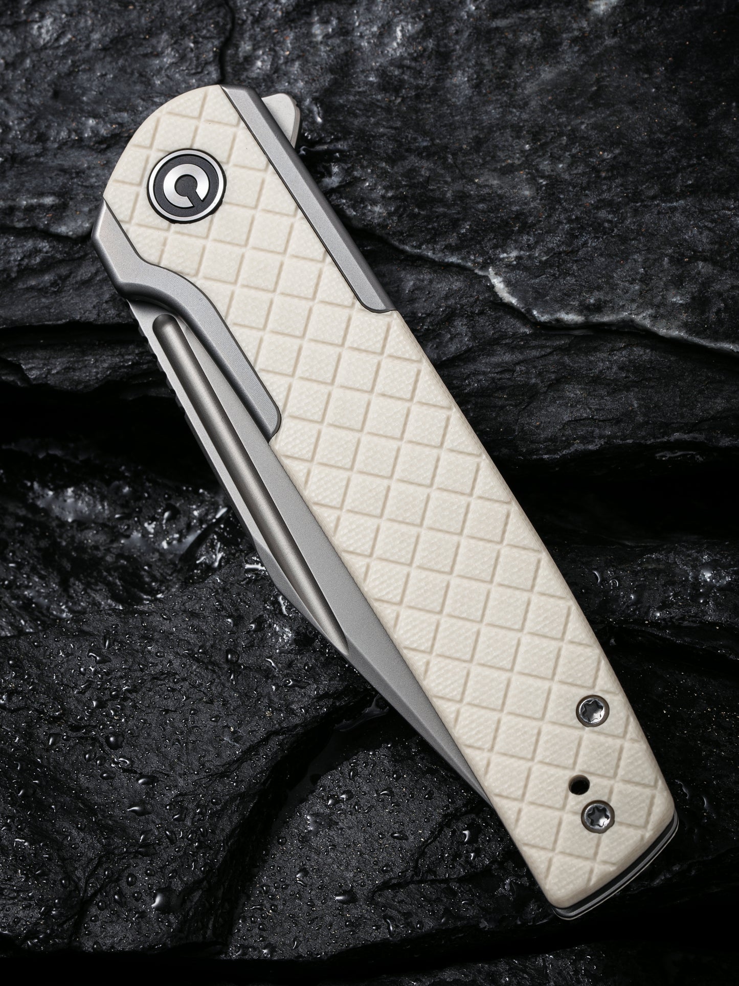 Civivi Cachet 3.48" Sandvik 14C28N Ivory G10 Folding Knife C20041B-2