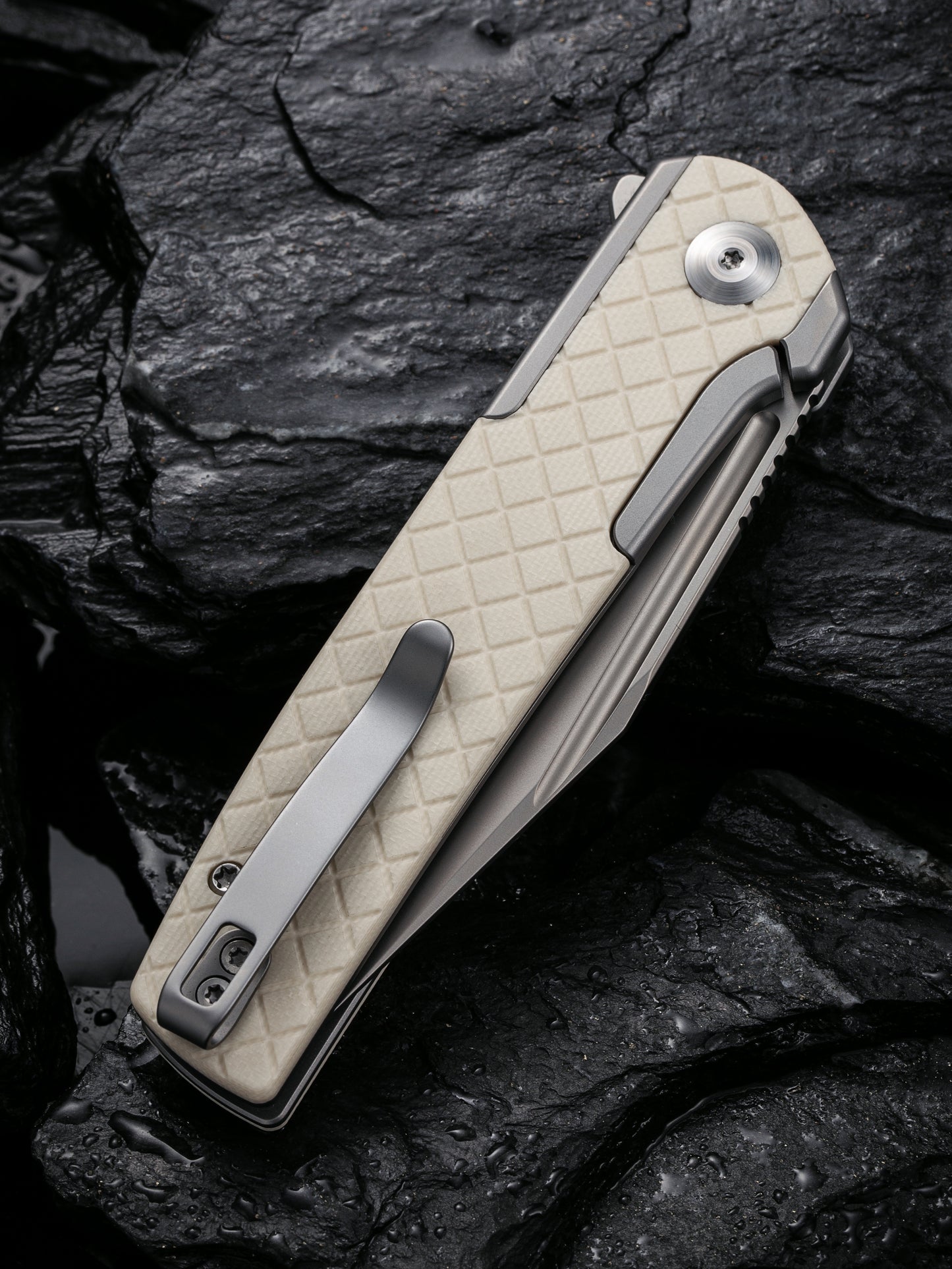 Civivi Cachet 3.48" Sandvik 14C28N Ivory G10 Folding Knife C20041B-2