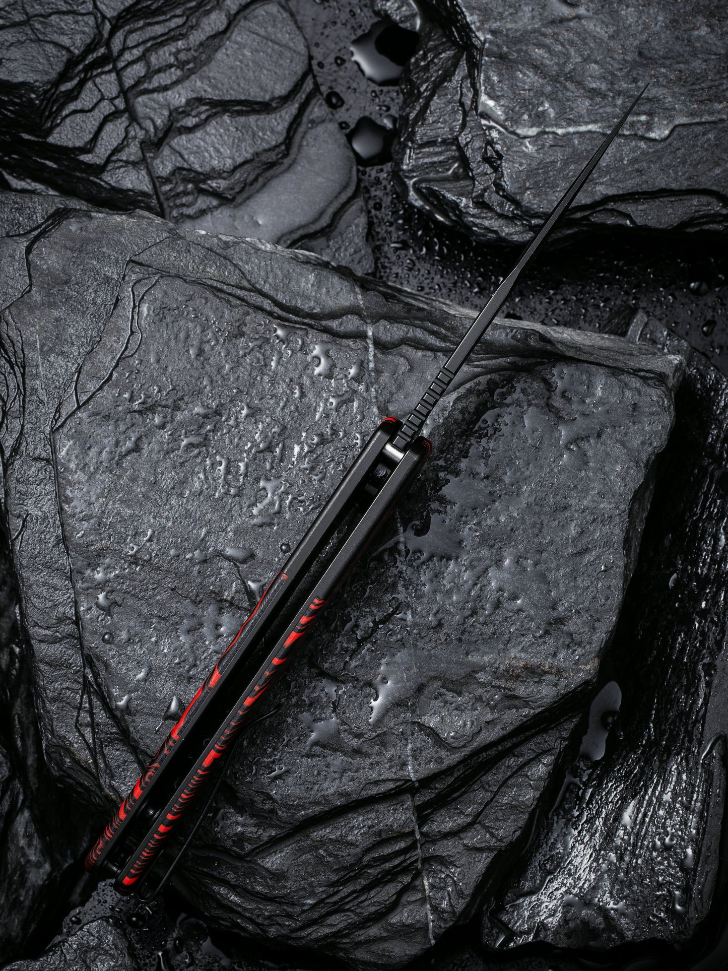 Civivi Cachet 3.48" Sandvik 14C28N Black/Red G10 Folding Knife C20041C-1