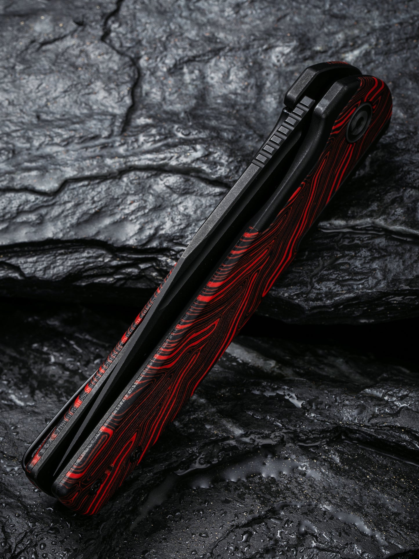 Civivi Cachet 3.48" Sandvik 14C28N Black/Red G10 Folding Knife C20041C-1