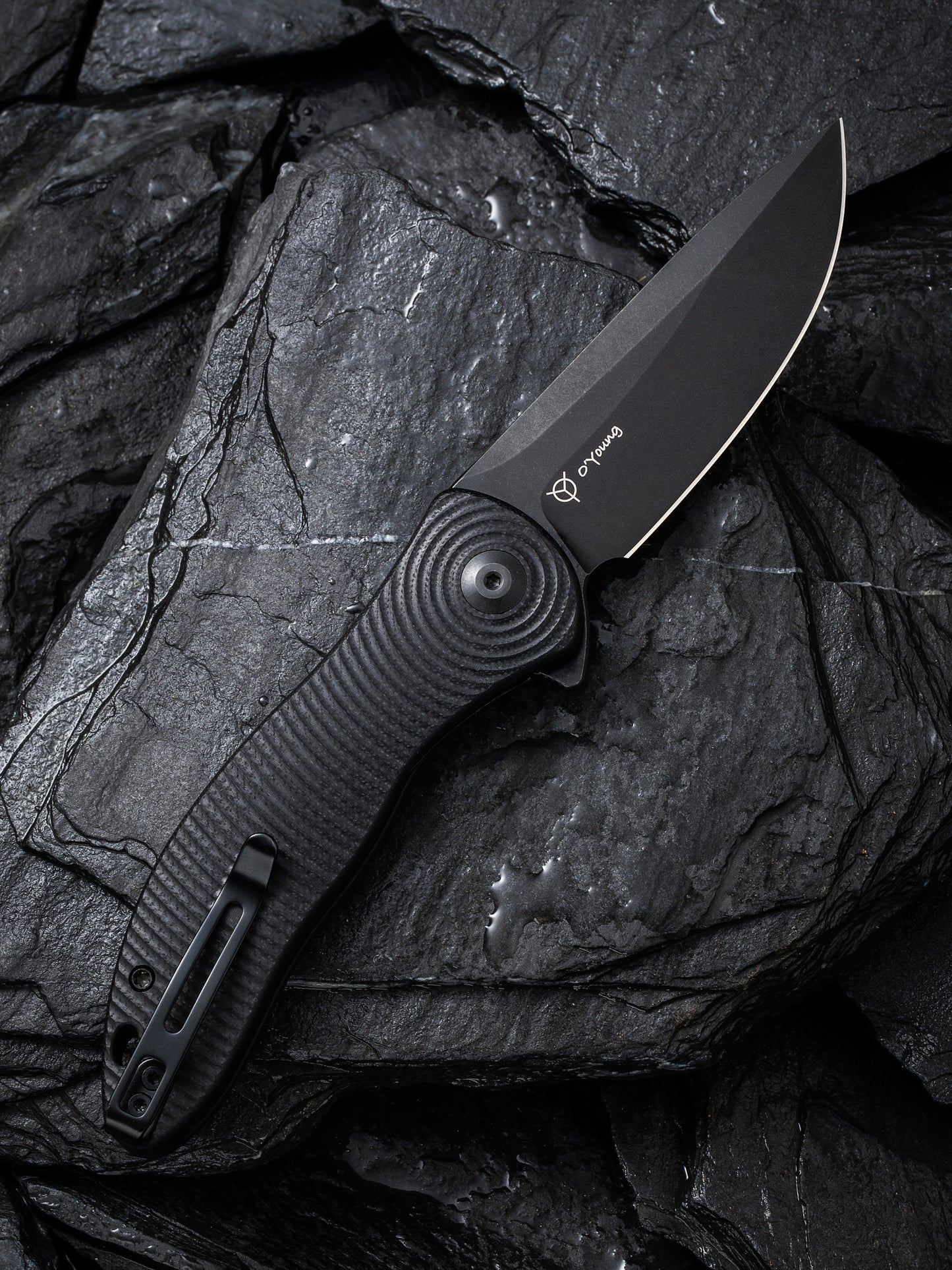 Civivi Synergy 3 3.24" Nitro-V Black Stonewashed Black G10 Folding Knife by Jim O'Young C20075D-1