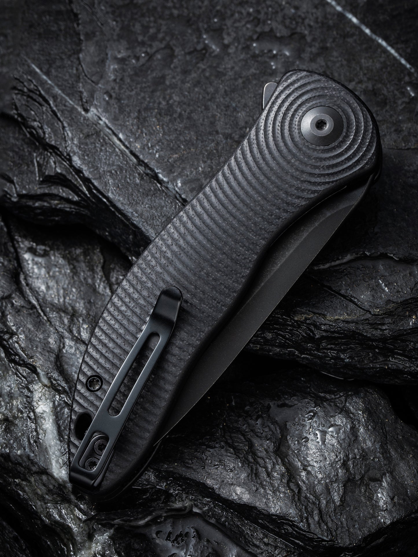 Civivi Synergy 3 3.24" Nitro-V Black Stonewashed Black G10 Folding Knife by Jim O'Young C20075D-1