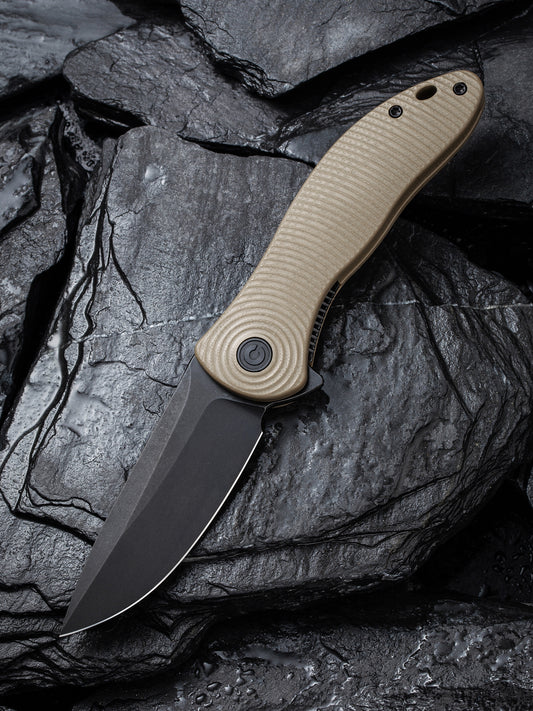 Civivi Synergy 3 3.24" Nitro-V Black Stonewashed Tan G10 Folding Knife by Jim O'Young C20075D-2