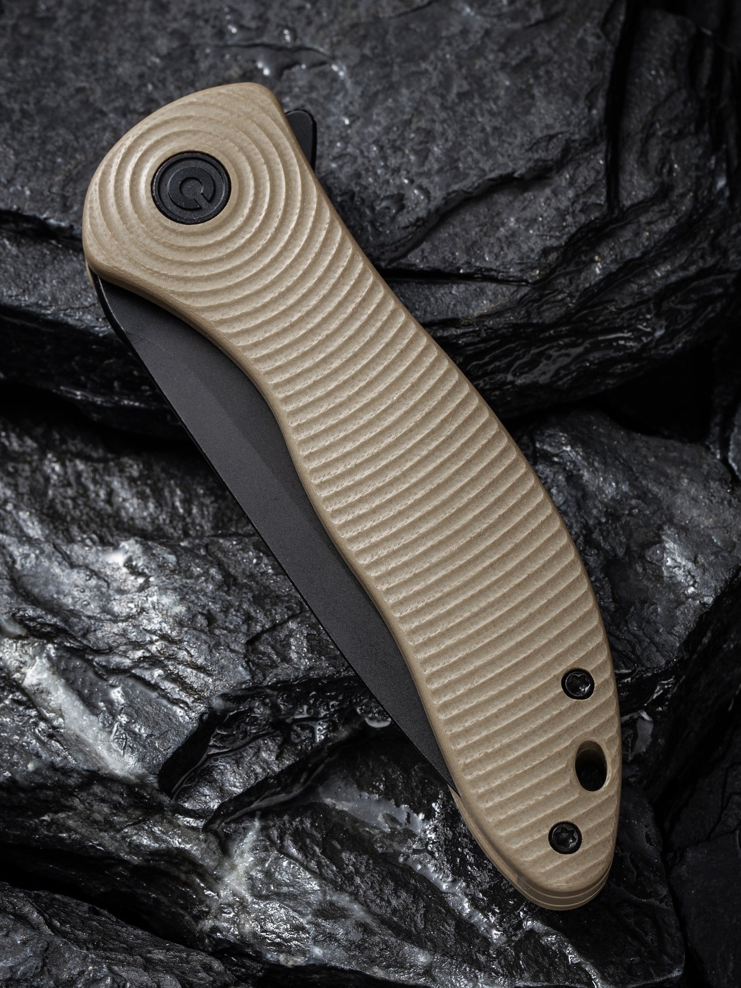 Civivi Synergy 3 3.24" Nitro-V Black Stonewashed Tan G10 Folding Knife by Jim O'Young C20075D-2