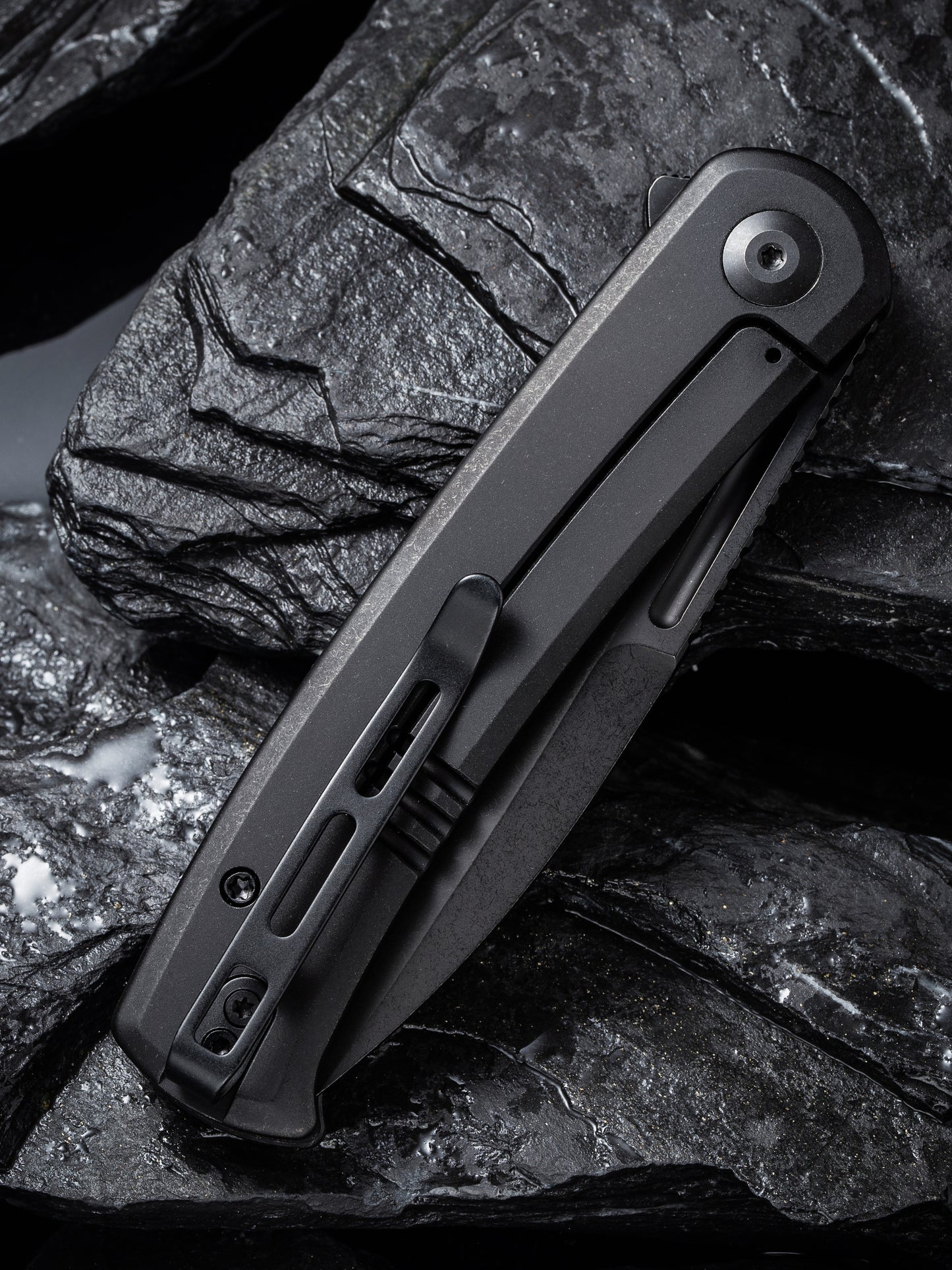 Civivi Cetos 3.48" Black Stonewashed 14C28N Black Micarta Coarse Folding Knife C21025B-2