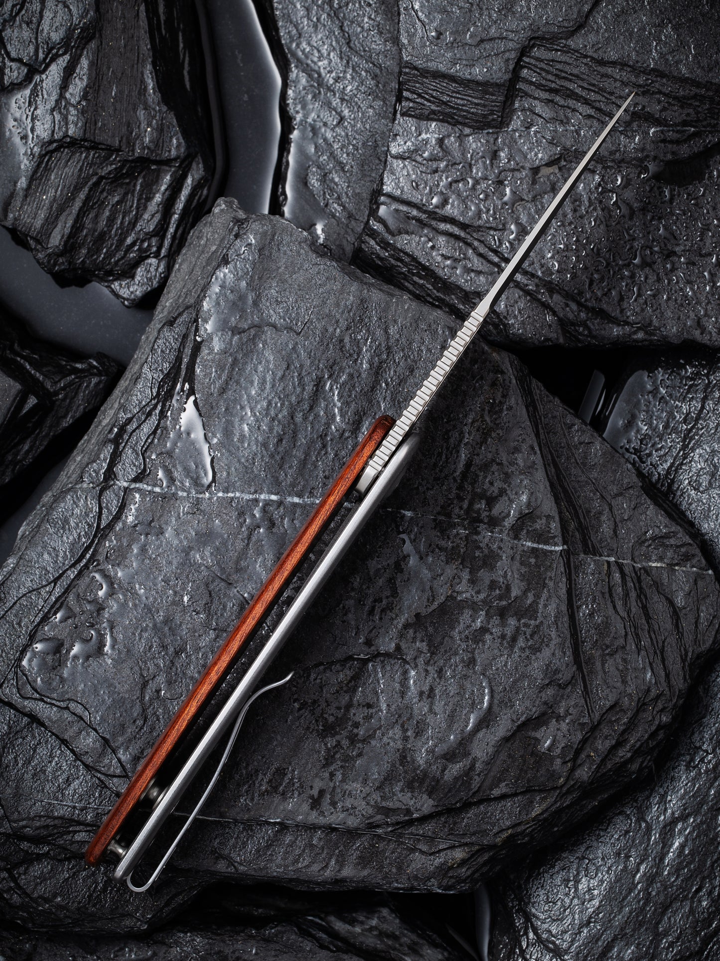 Civivi Cetos 3.48" 14C28N Guibourtia Wood Folding Knife C21025B-4