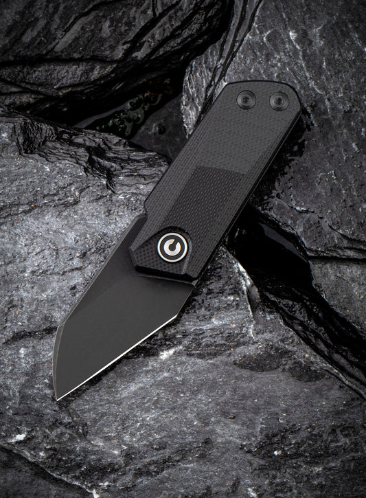Civivi Ki-V 1.55" 9Cr18MoV Black G10 Slip-Joint Folding Knife by Ostap Hel C2108B