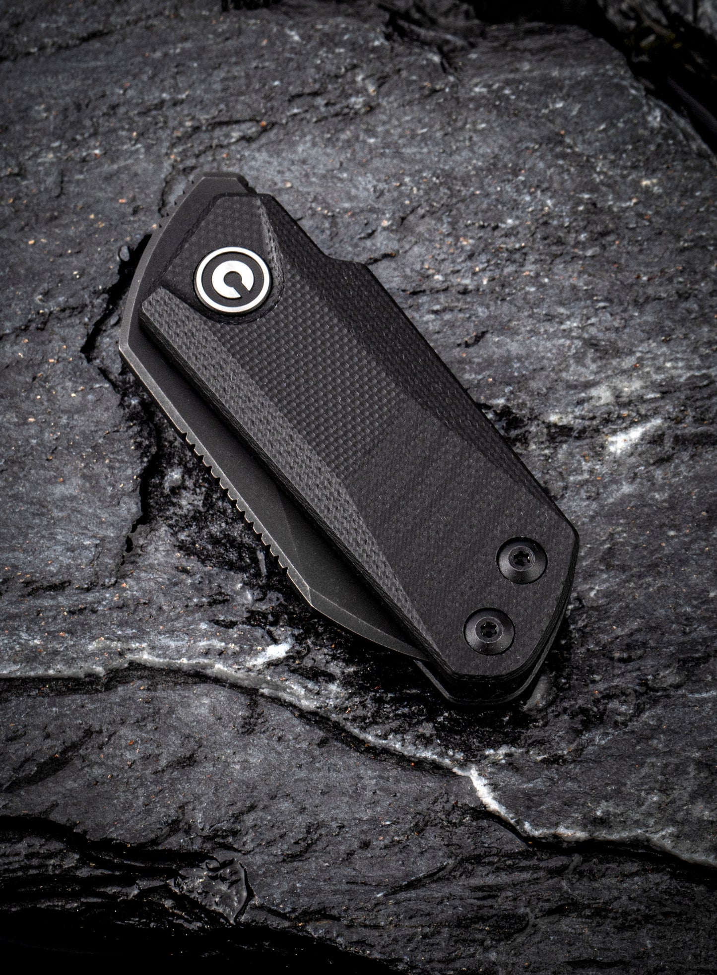 Civivi Ki-V 1.55" 9Cr18MoV Black G10 Slip-Joint Folding Knife by Ostap Hel C2108B