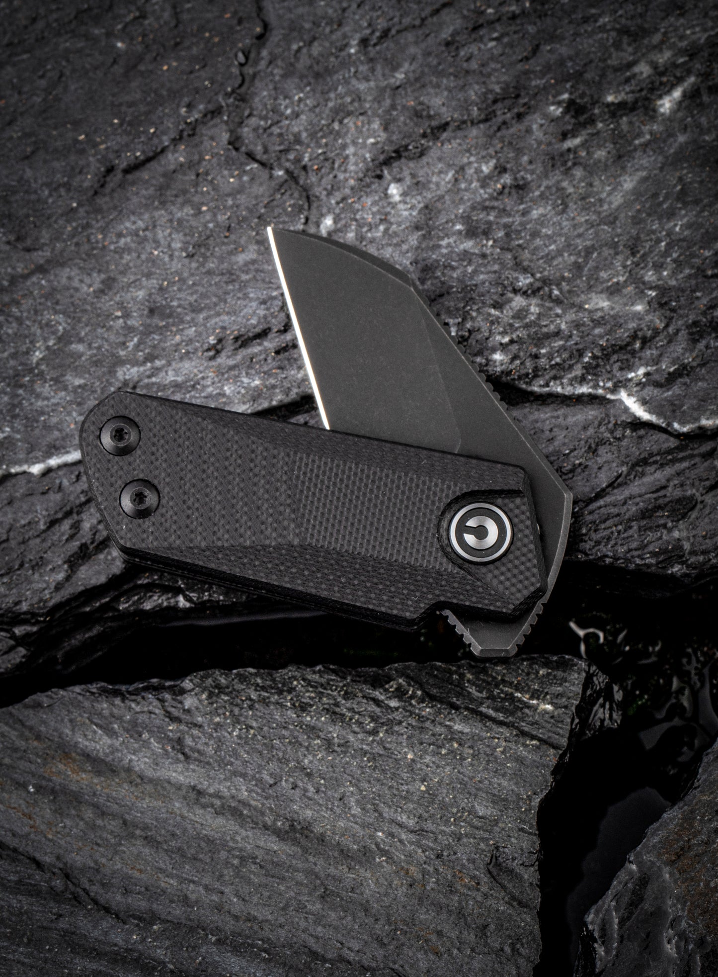 Civivi Ki-V 1.55" 9Cr18MoV Black G10 Slip-Joint Folding Knife by Ostap Hel C2108B