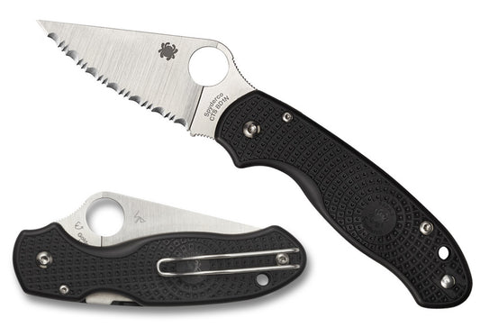Spyderco Para 3 Lightweight 2.92" Serrated CTS BD1N FRN Folding Knife C223SBK