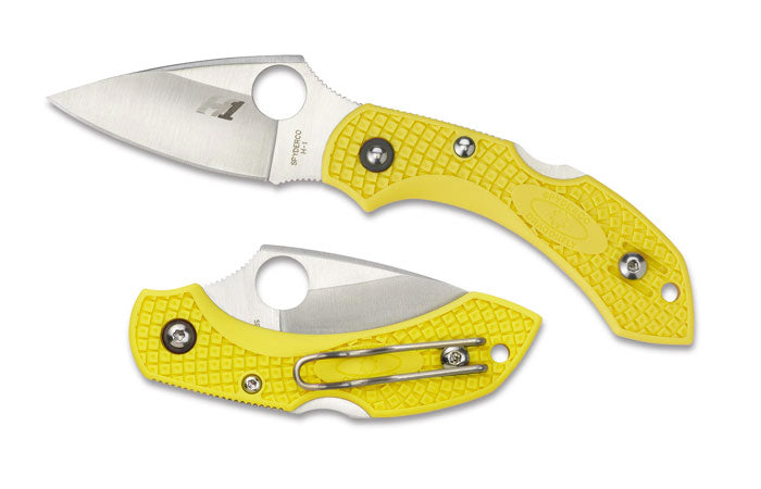 Spyderco Dragonfly 2 Salt H-1 Rustproof Yellow FRN Folding Knife C28PYL2