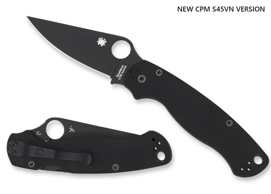Spyderco ParaMilitary 2 Black DLC S45VN G-10 Folding Knife C81GPBK2