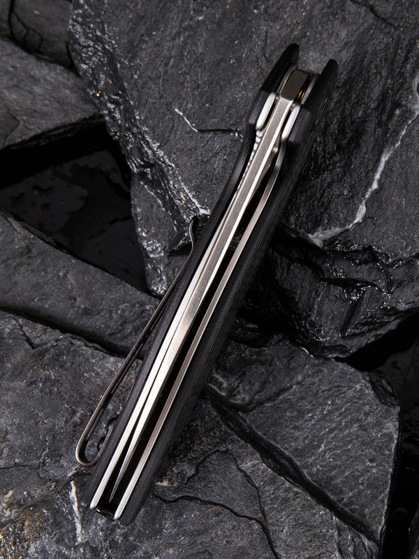 Civivi Elijah Isham Anthropos 3.25" D2 Black G10 Carbon Fiber Folding Knife C903C