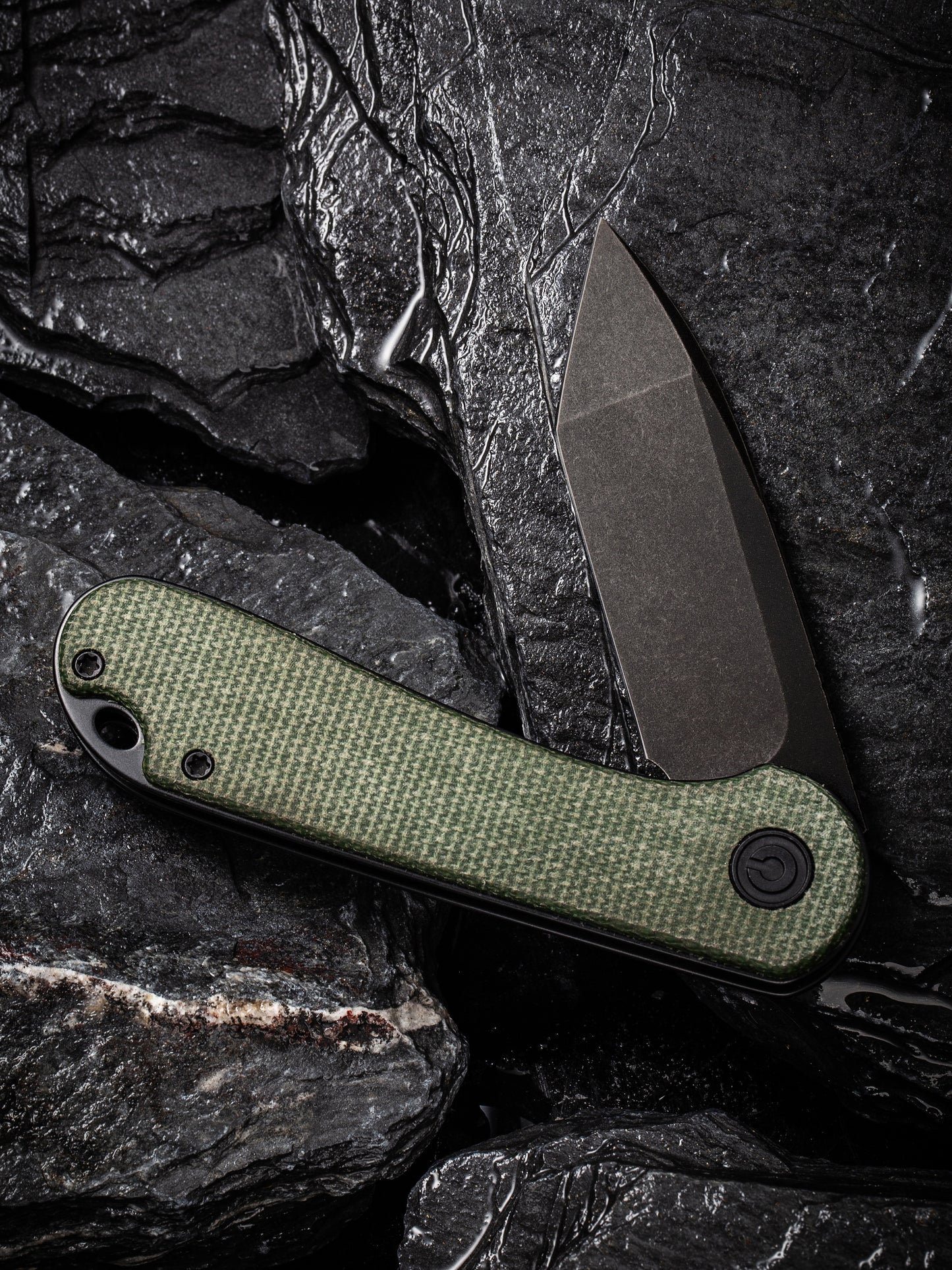 Civivi Elementum Tanto 2.96" D2 Green Micarta Folding Knife C907T-E