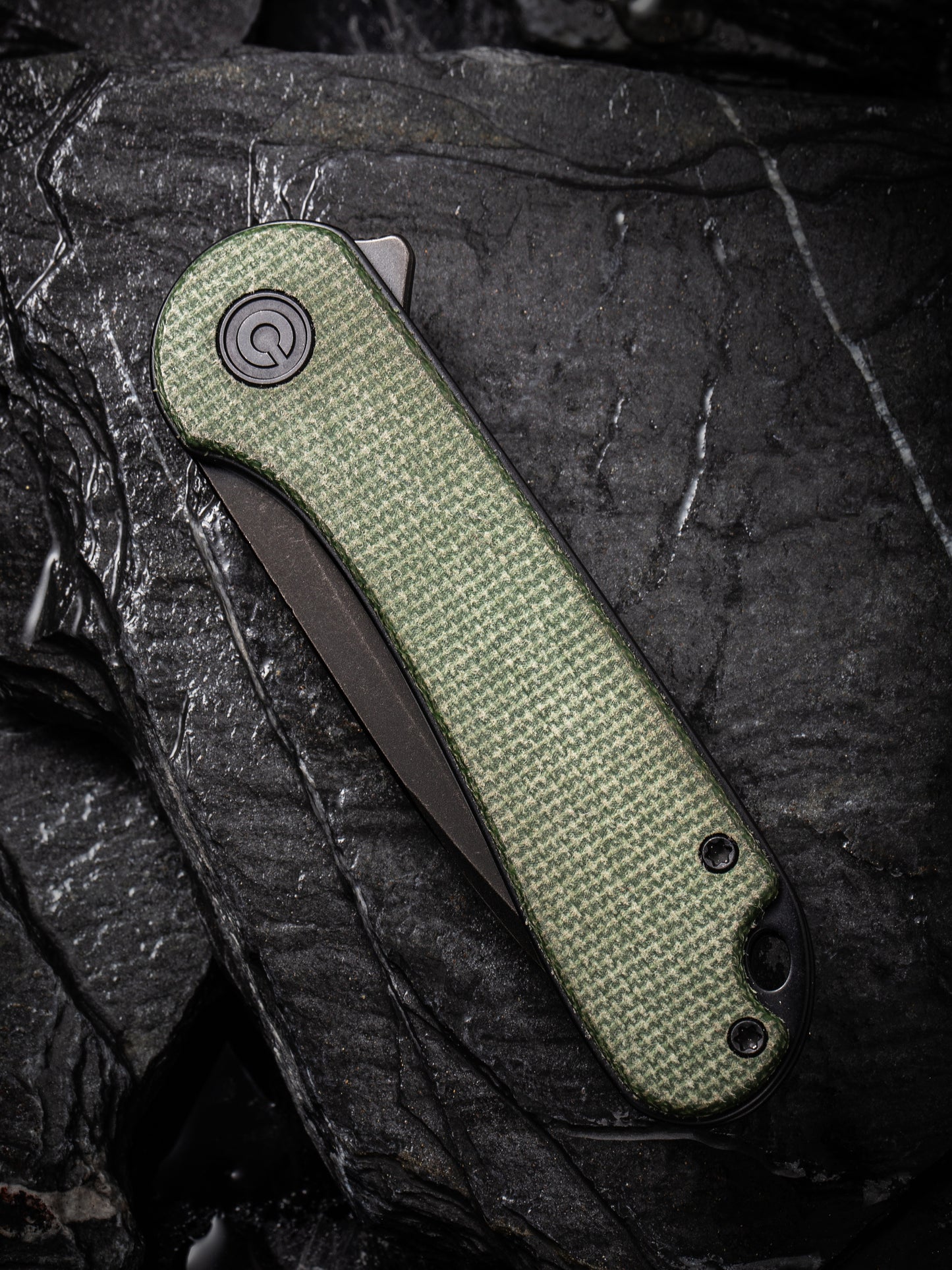 Civivi Elementum Tanto 2.96" D2 Green Micarta Folding Knife C907T-E