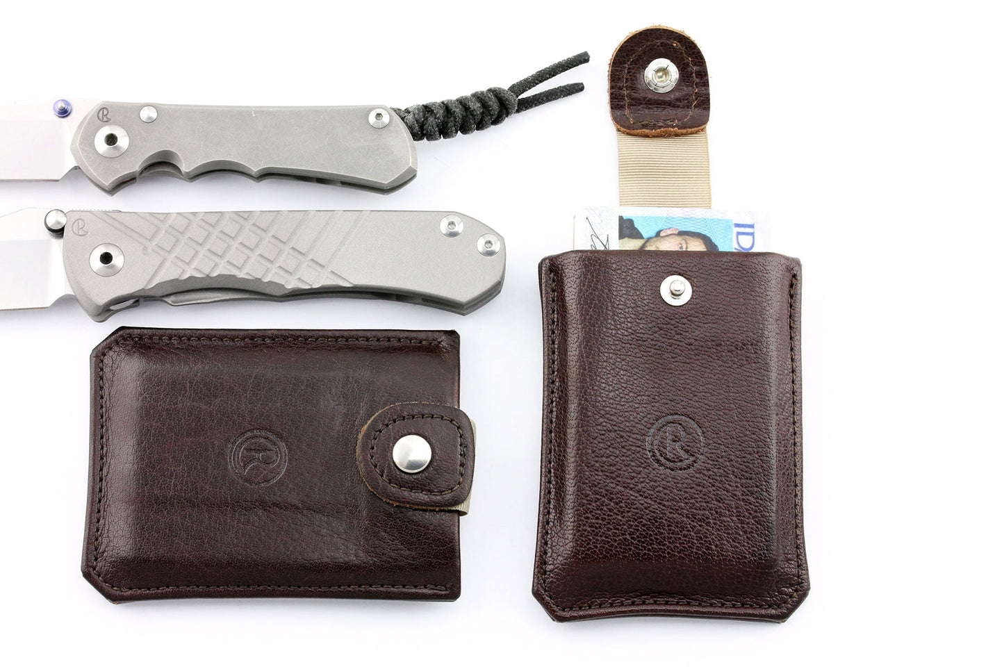 Chris Reeve Card Wallet Dark Brown Leather - Handmade by Gfeller Casemakers