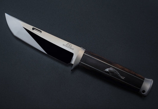 Rockstead DON T-ZDP 5.28" Polished ZDP189/VG10 Ebony Fixed Blade Knife