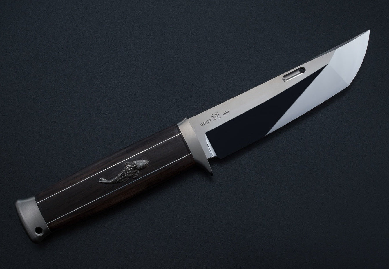Rockstead DON T-ZDP 5.28" Polished ZDP189/VG10 Ebony Fixed Blade Knife