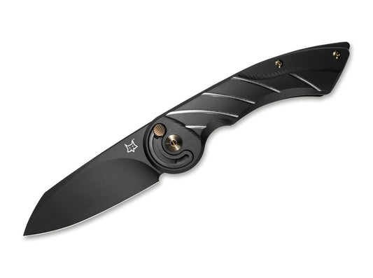 Fox Radius 2.95" M390 PVD Black Titanium Folding Knife FX-550 TIB