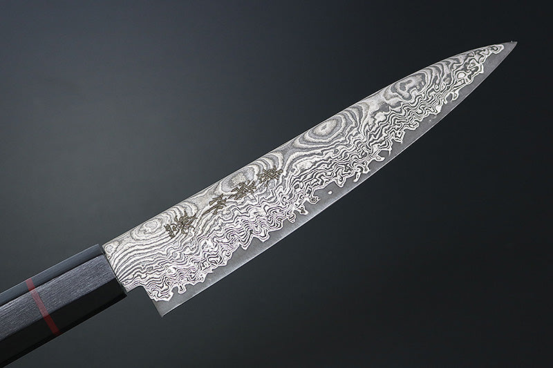 Kanetsune Namishibuki Petty 5.31" 101-Layer Damascus San-Mai Kitchen Knife - Made in Japan KC-814