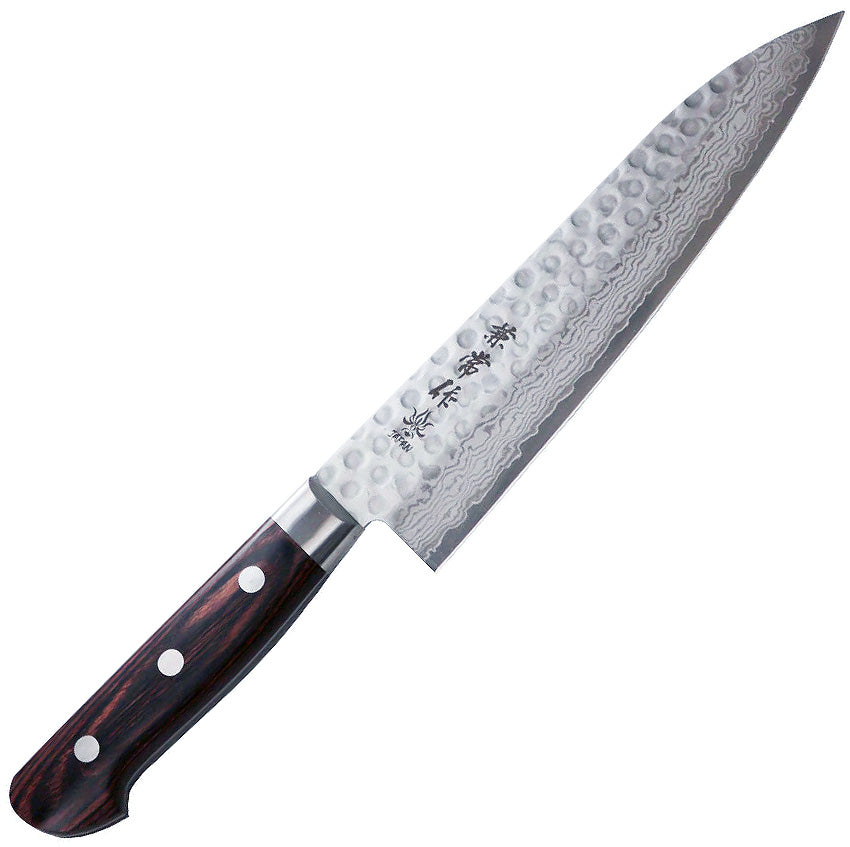Kanetsune Classic Gyutou 7.08" VG-10/Damascus San-Mai Mahogany Kitchen Knife - Made in Japan KC-907