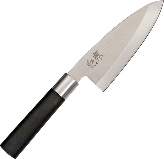KAI Wasabi Black 6.0" Deba Single-Bevel Knife - Made in Japan - 6715D